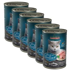 Dosenfutter für Katze Leonardo - Fisch 6 x 400g