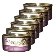Applaws Cat - Dose für Katzen mit Makrele und Sardinen, 6 x 70g