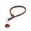 Rundes Halsband mit Zugstopp für Hunde - 60cm, 13mm - braun