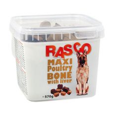 Hundesnack RASCO - maxi Geflügelknochen mit Leber, 570g
