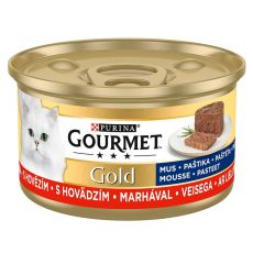 Nassfutter Gourmet GOLD - Pâté mit Rindfleisch, 85g