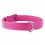 Flaches Lederhalsband pink 27 - 36cm, 15mm