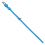 Flaches Lederhalsband blau 30 - 39cm, 20mm