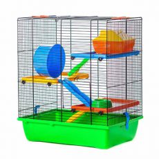 Käfig für Hamster GINO TEDDY LUX II color mit Zubehör aus Kunststoff