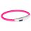 Leuchtendes LED Halsband L-XL, pink 65 cm