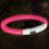 Leuchtendes LED Halsband L-XL, pink 65 cm