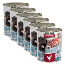 New BEWI DOG Feuchtnahrung – Geflügelherzen 6 x 800 g