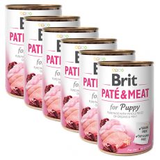 Feuchtnahrung Brit Paté & Meat PUPPY 6 x 400 g