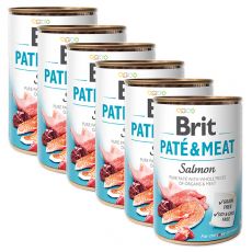 Nassfutter Brit Paté & Meat Salmon 6 x 400 g