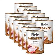 Nassfutter Brit Paté & Meat Rabbit, 12 x 800 g