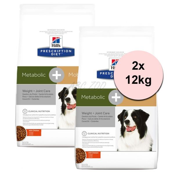 Koordinere pence Unravel Hill's Prescription Diet Canine Meta+Mobility 2 x 12 kg | ABC-ZOO